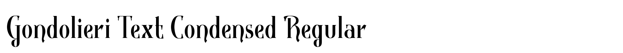 Gondolieri Text Condensed Regular image